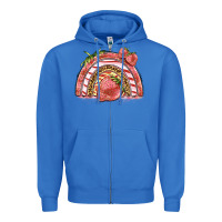 True Royal strawberry rainbow Zipper Hoodie - BarkalooDesign