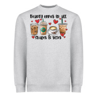 Beauty Comes In All Shapes And Sizes Coffee Heavyweight Sweatshirt | Teevron