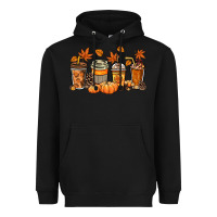 Black Fall coffee cups Heavyweight Hoodie - NancyCooperArtShop