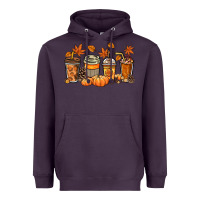 Plum Fall coffee cups Heavyweight Hoodie - NancyCooperArtShop