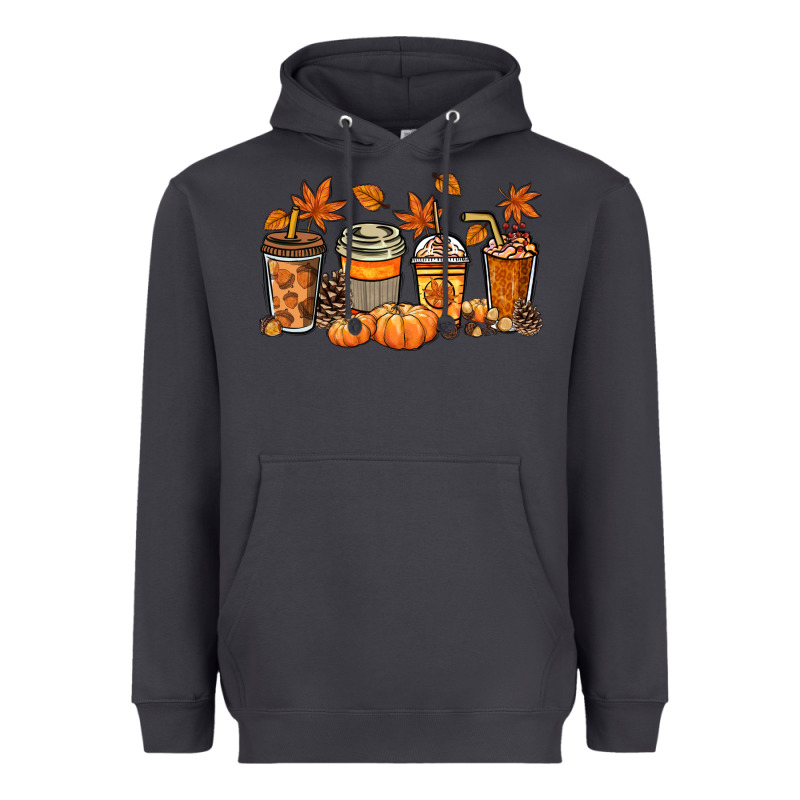 Fall Coffee Cups Heavyweight Hoodie by NancyCooperArtShop | Teevron