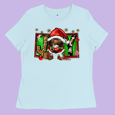 Joy Afro Santa Gnomes Ladies Tee Designed By Fadigitalartstudio