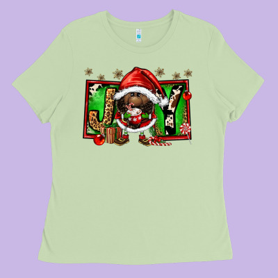 Joy Afro Santa Gnomes Ladies Tee Designed By Fadigitalartstudio
