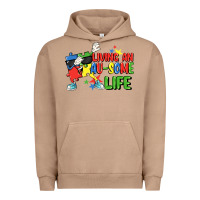 Pigment Burro Living an au-some life Autism Awareness Day Urban Hoodie - FaDigitalArtStudio