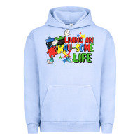 Pigment Grape Ice Living an au-some life Autism Awareness Day Urban Hoodie - FaDigitalArtStudio
