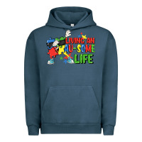 Pigment Midnight Navy Living an au-some life Autism Awareness Day Urban Hoodie - FaDigitalArtStudio