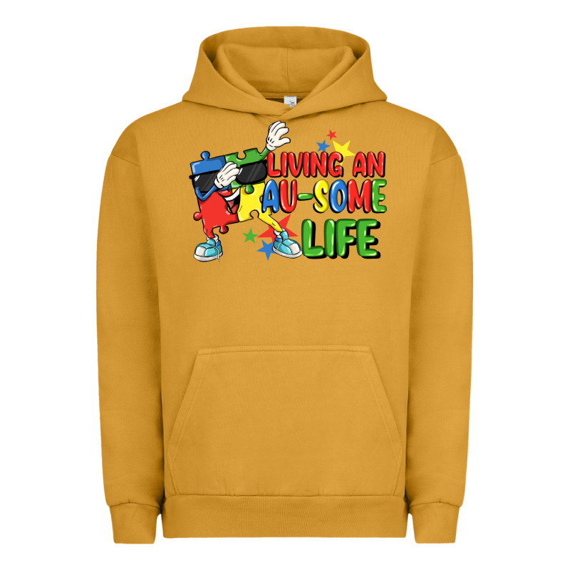 Living An Au-some Life Autism Awareness Day Urban Hoodie by FaDigitalArtStudio | Teevron