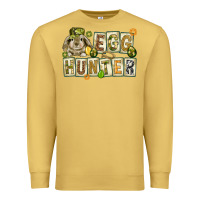 Antique Gold Egg hunter with plate letters Easter Day Premium Sweatshirt - HowdyJamesFarm