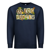 Navy Egg hunter with plate letters Easter Day Premium Sweatshirt - HowdyJamesFarm