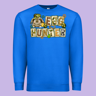 Egg Hunter With Plate Letters Easter Day Premium Sweatshirt Designed By Howdyjamesfarm