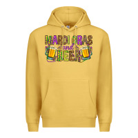 Antique Gold Mardi Gras and beer Premium Hoodie - HowdyJamesFarm