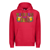 Cardinal Mardi Gras and beer Premium Hoodie - HowdyJamesFarm