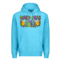 Ocean Blue Mardi Gras and beer Premium Hoodie - HowdyJamesFarm
