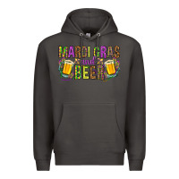 Smoke Mardi Gras and beer Premium Hoodie - HowdyJamesFarm