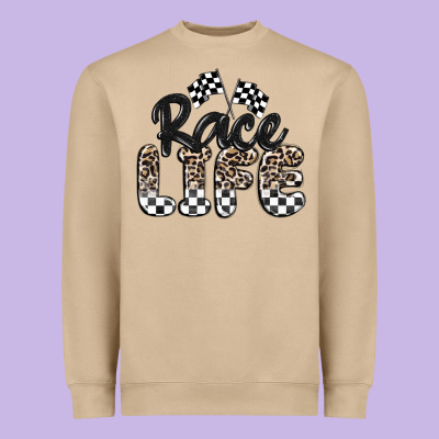 Race Life Heavyweight Sweatshirt Designed By Maliassmallbusiness