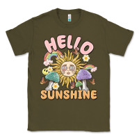 Army Green hello sunshine Classic Tee - MaliasSmallBusiness
