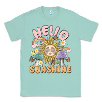 Seafoam hello sunshine Classic Tee - MaliasSmallBusiness