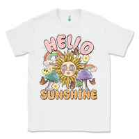 White hello sunshine Classic Tee - MaliasSmallBusiness