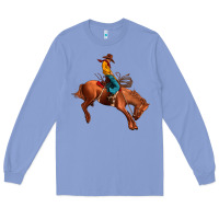 Colony Blue cowboy rodeo Long Sleeve Tee - JahusDesignShop