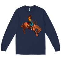 Navy cowboy rodeo Long Sleeve Tee - JahusDesignShop