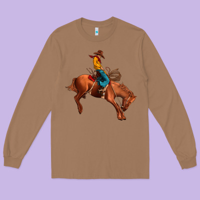 Cowboy Rodeo Long Sleeve Tee Designed By Jahusdesignshop