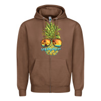 Chestnut pineapple summer Zipper Hoodie - BarkalooDesign