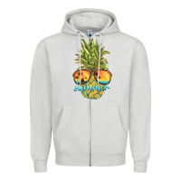 Dove Grey pineapple summer Zipper Hoodie - BarkalooDesign