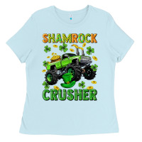 Baby Blue st patricks shamrock crusher Ladies Tee - Neo Western