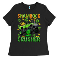 Black st patricks shamrock crusher Ladies Tee - Neo Western
