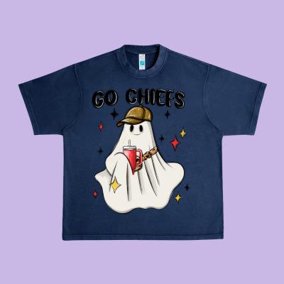 Go Chiefs Boujee Sports Ghost Stanley Urban Heavy Tee Designed By Maliassmallbusiness