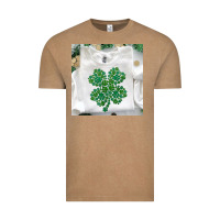 Vintage Coffee shamrock patterned clothing Vintage Tee - MaliasSmallBusiness