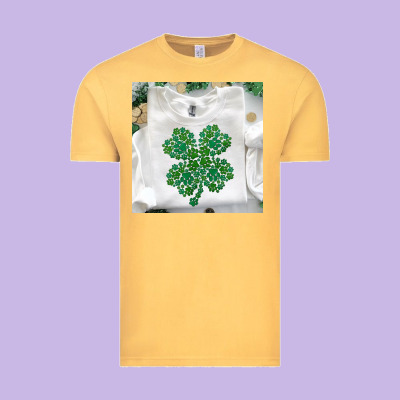 Shamrock Patterned Clothing Vintage Tee Designed By Maliassmallbusiness