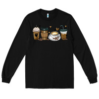 Black coffee latte coffee cups Long Sleeve Tee - MaliasSmallBusiness