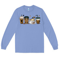 Colony Blue coffee latte coffee cups Long Sleeve Tee - MaliasSmallBusiness