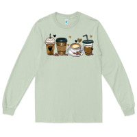 Matcha coffee latte coffee cups Long Sleeve Tee - MaliasSmallBusiness
