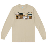 Mushroom coffee latte coffee cups Long Sleeve Tee - MaliasSmallBusiness