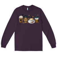 Plum coffee latte coffee cups Long Sleeve Tee - MaliasSmallBusiness