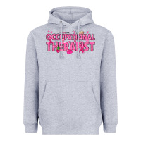 Heather Grey breast cancer occupational therapist Heavyweight Hoodie - texasbilliewilder