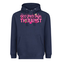 Navy breast cancer occupational therapist Heavyweight Hoodie - texasbilliewilder
