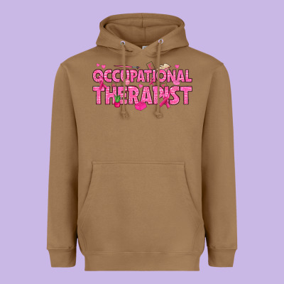 Breast Cancer Occupational Therapist Heavyweight Hoodie Designed By Texasbilliewilder