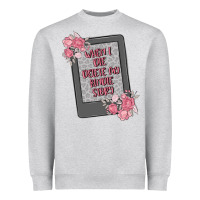 Heather Grey when i die delete my kindle history Heavyweight Sweatshirt - MaliasSmallBusiness