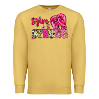 Antique Gold Brave and strong Cancer Awareness Premium Sweatshirt - HowdyJamesFarm