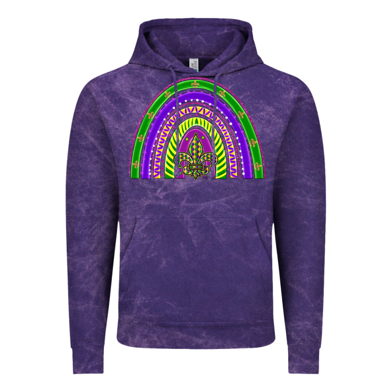 Mardi Gras Rainbow Vintage Hoodie by BarkalooDesign | Teevron