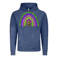 Vintage Denim mardi gras rainbow Vintage Hoodie - BarkalooDesign