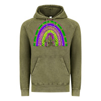 Vintage Olive mardi gras rainbow Vintage Hoodie - BarkalooDesign