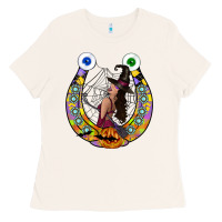 Bone Halloween Horseshoe Ladies Tee - CowhideDigitalArt