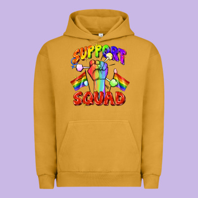 Support Squad Pride Urban Hoodie Designed By Fadigitalartstudio