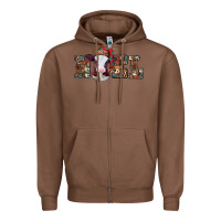 Chestnut western christmas baby cow noel Zipper Hoodie - Jasminsmagicworld