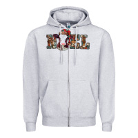 Heather Grey western christmas baby cow noel Zipper Hoodie - Jasminsmagicworld