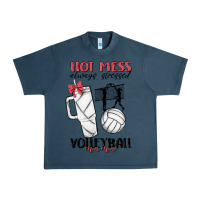 Midnight Navy hot mess always stressed volleyball mama Urban Heavy Tee - MaliasSmallBusiness